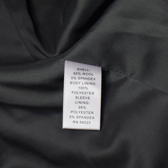 Vintage Banana Republic Jackson Gray Wool Suit Blazer & Wide Leg Pants Sz 6P/4P - Picture 7 of 13